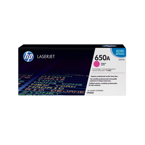 Genuine HP 650A Magenta LaserJet Toner Cartridge (CE273A)