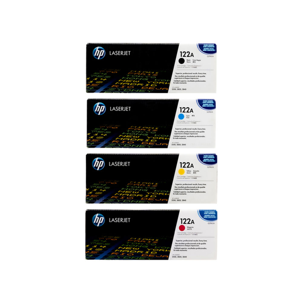 Original HP 122A Multi Pack Toner Cartridge B/Y/C/M (Q3960A)